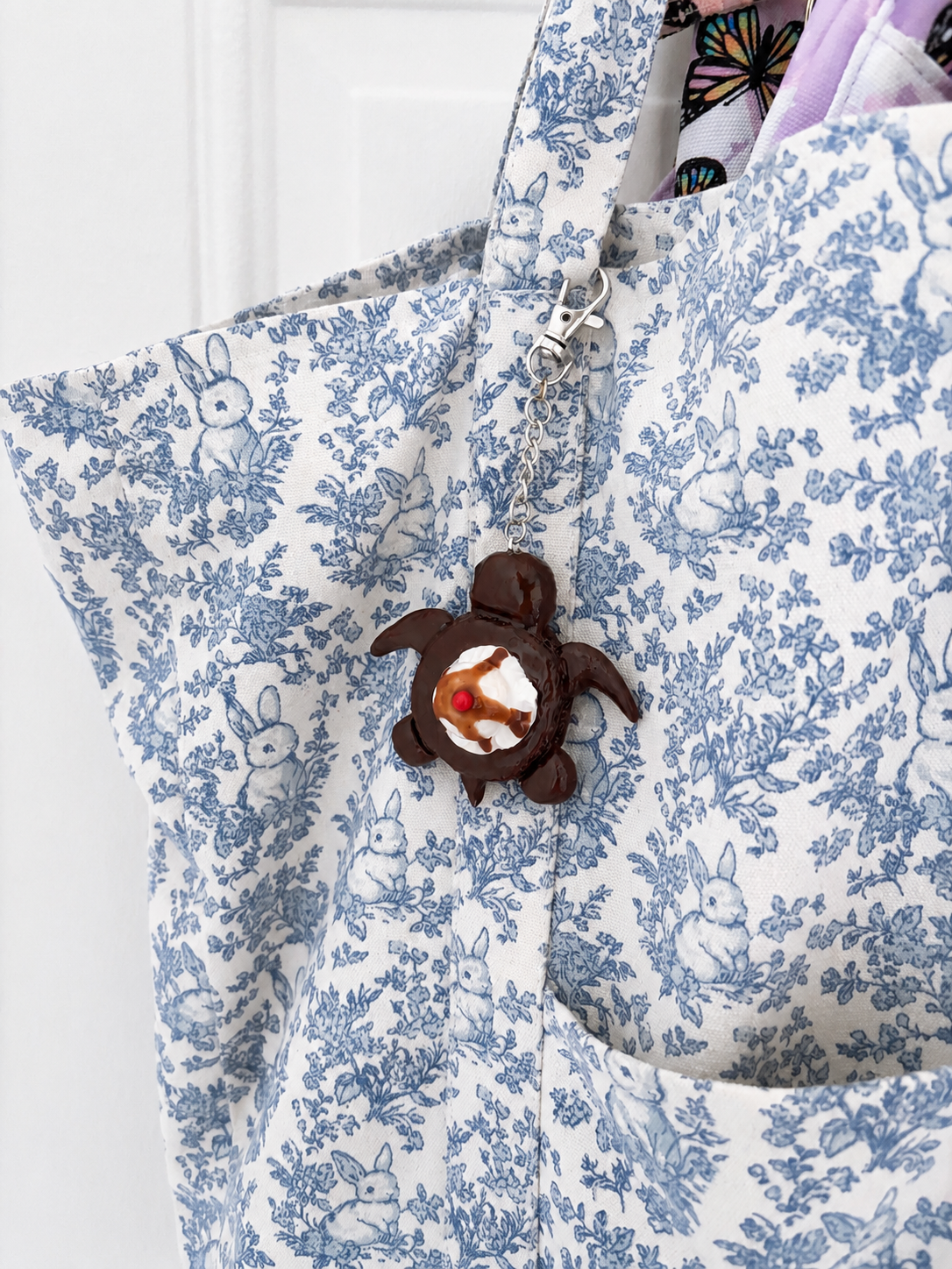 [LIMITED] Brownie Sundae Turtle Keychain | Cute Polymer Clay Bag Charm | Handmade Kawaii Gift