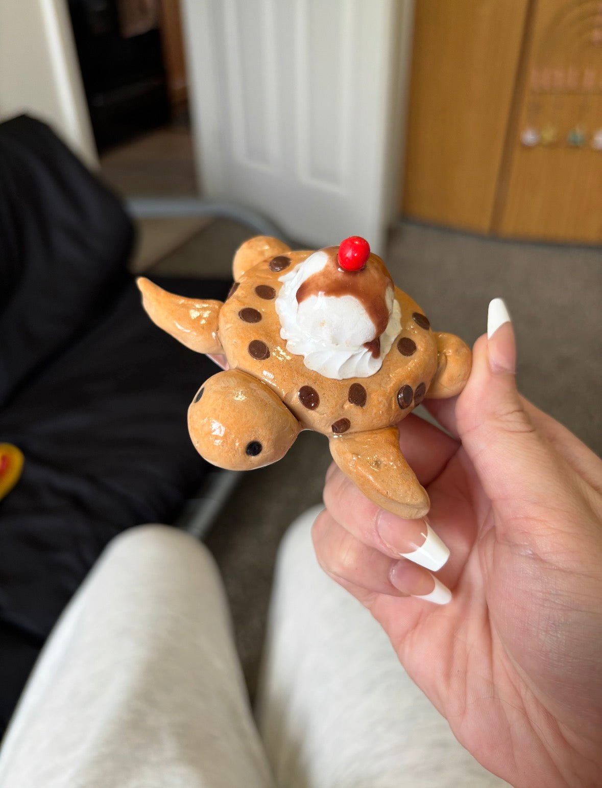 Ice Cream Cookie Turtle Keychain