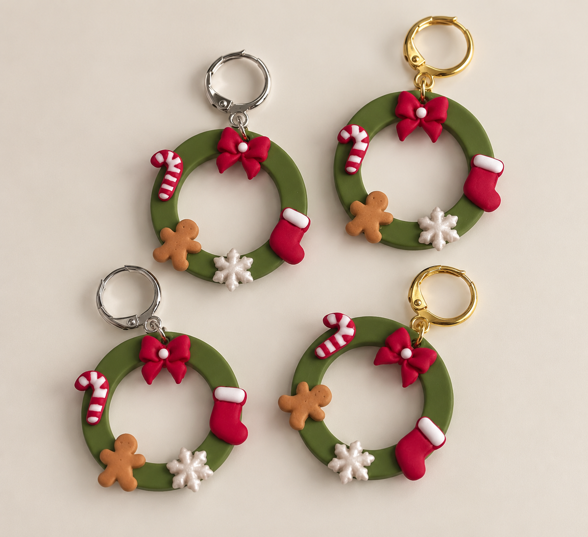 Festive Wreath Earrings