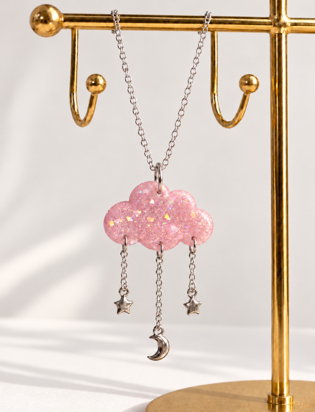 Pink Moonshower Necklace