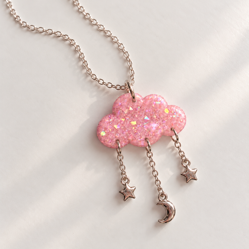 Pink Moonshower Necklace