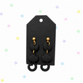 NEW black cat earrings