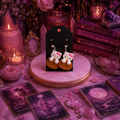 Kitty Jack-O-Lantern Earrings | Cute Polymer Clay Jewelry | Handmade Kawaii Gift