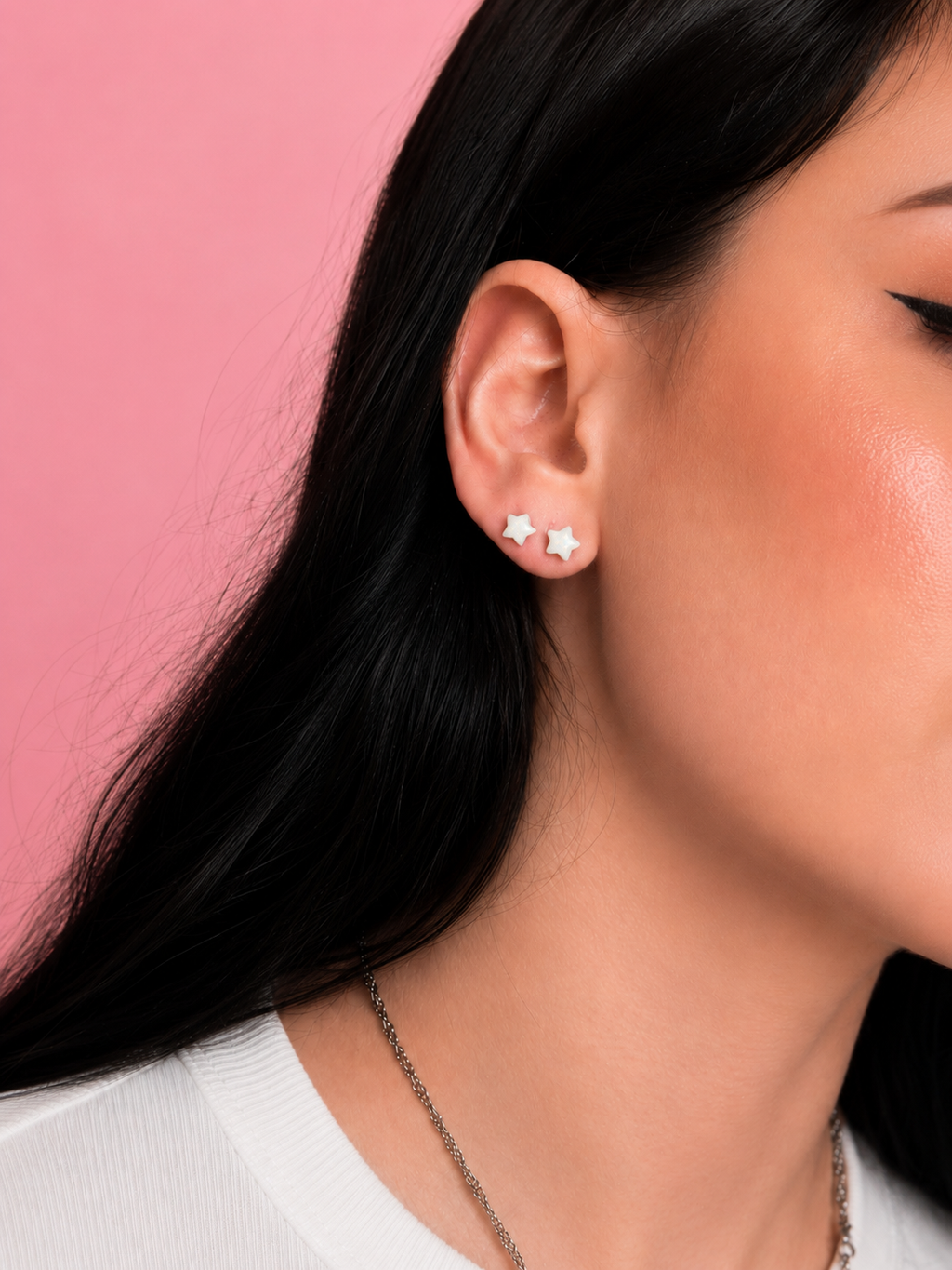 [EARRINGS] Opalescent Star Stud Earrings | Cute Polymer Clay Jewelry | Handmade Kawaii Gift