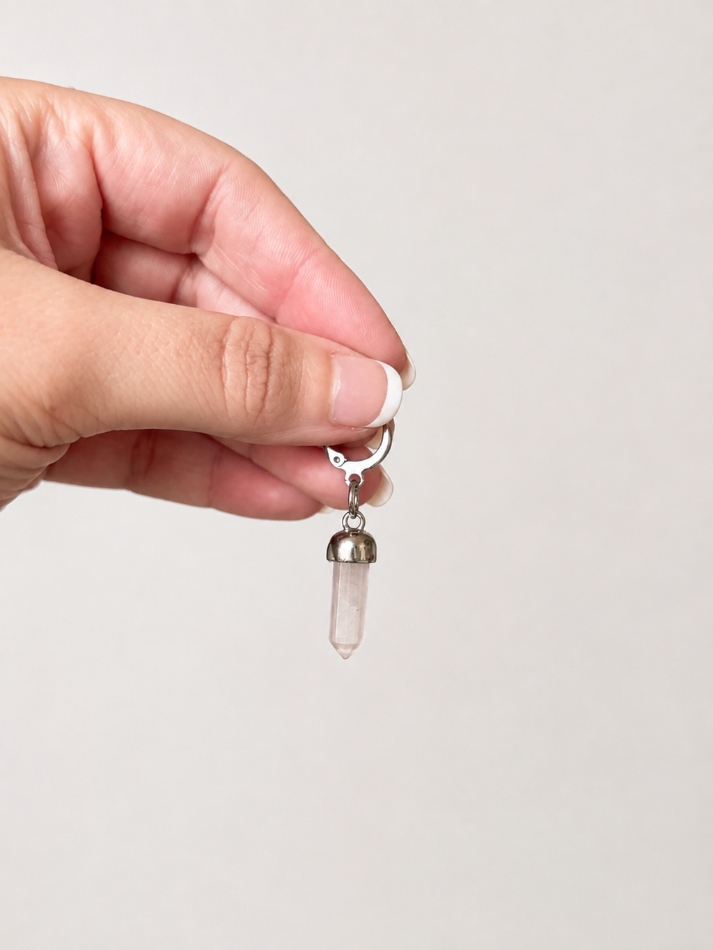 Rose Quartz Pendant Earrings