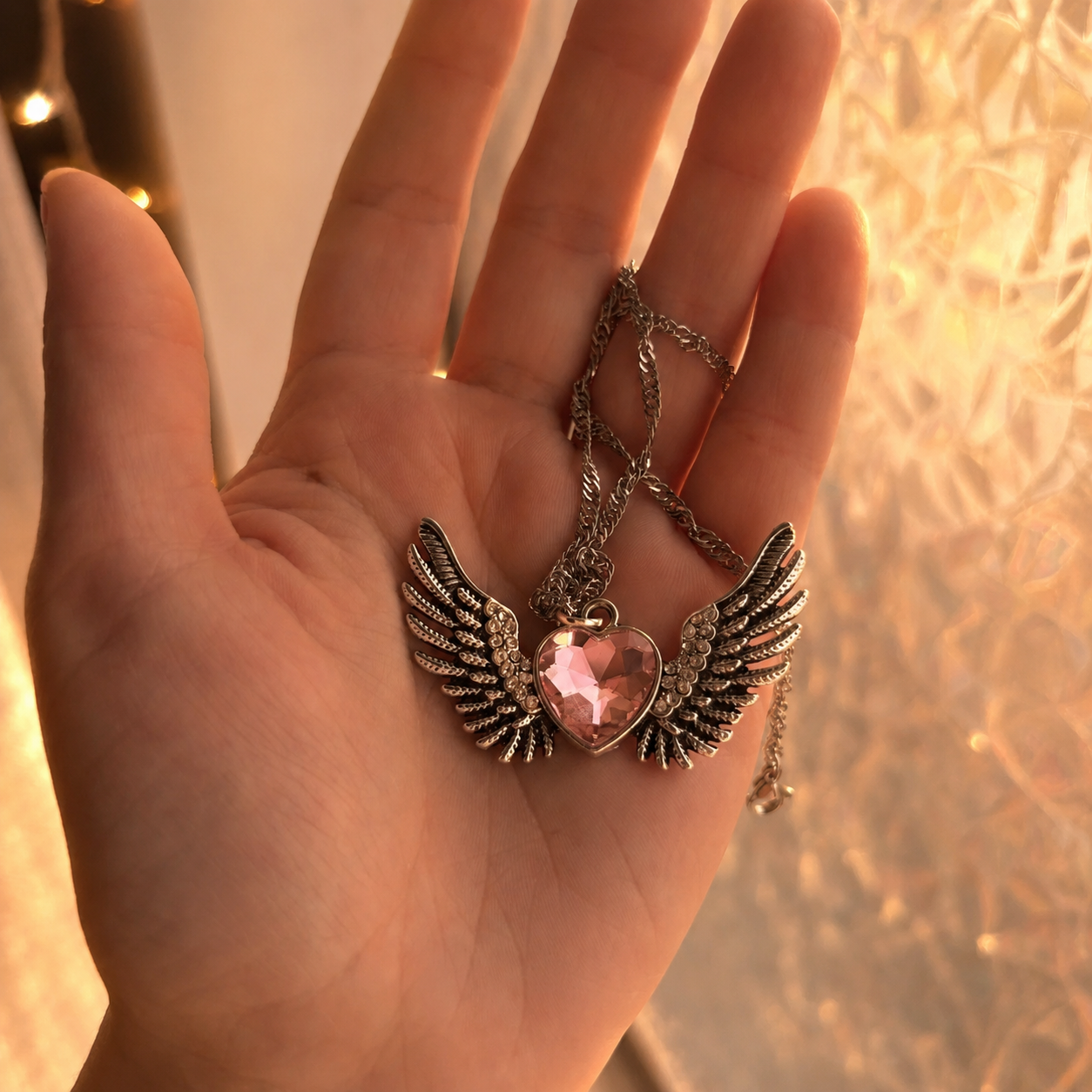 Rose Quartz Heart Set