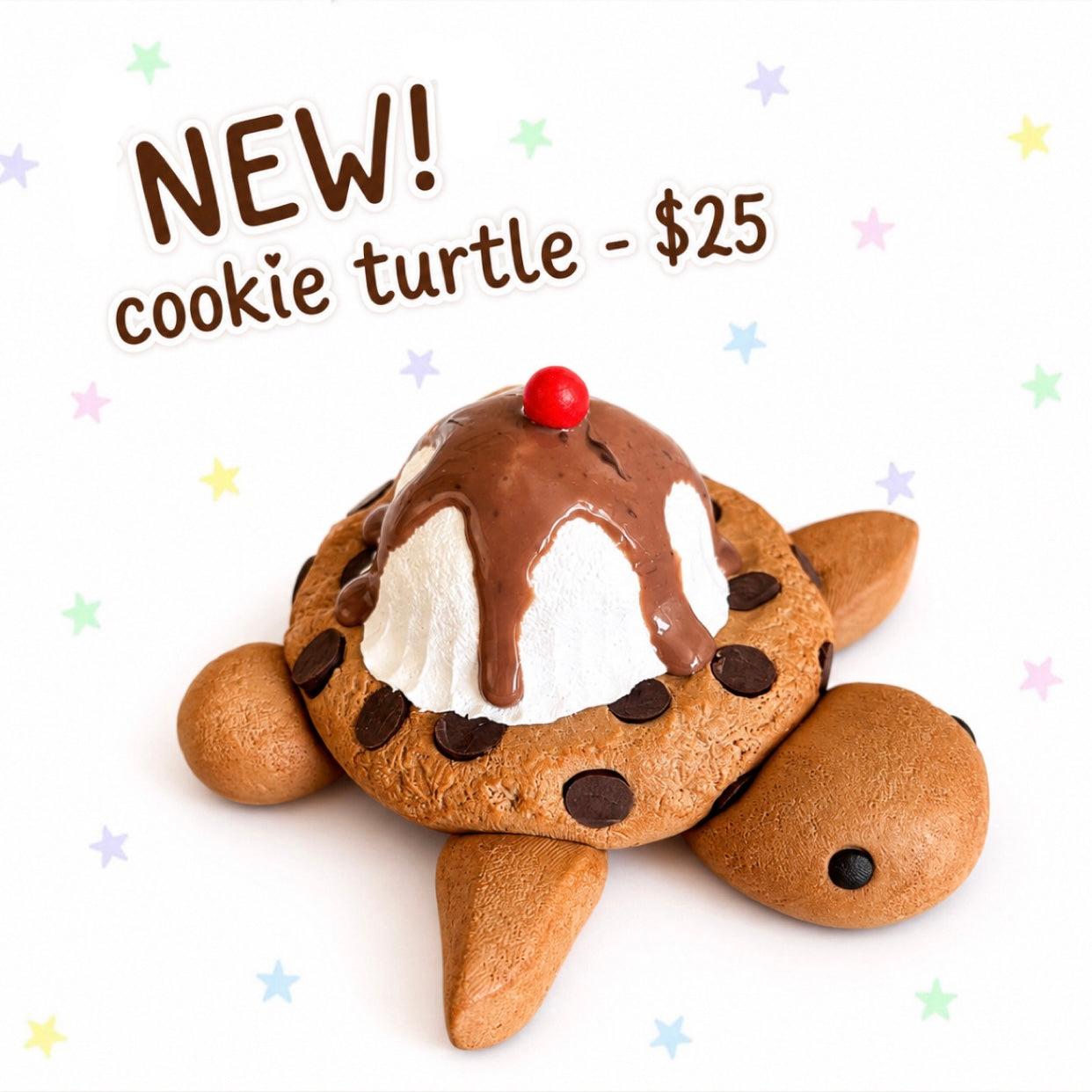cookie turtle keychain