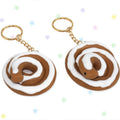 cinnamon roll snake keychain