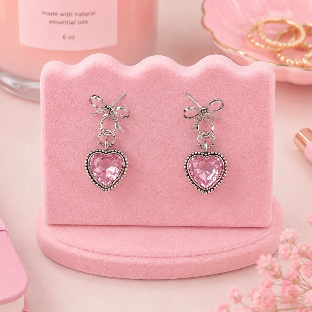 Rose Quartz Heart Set