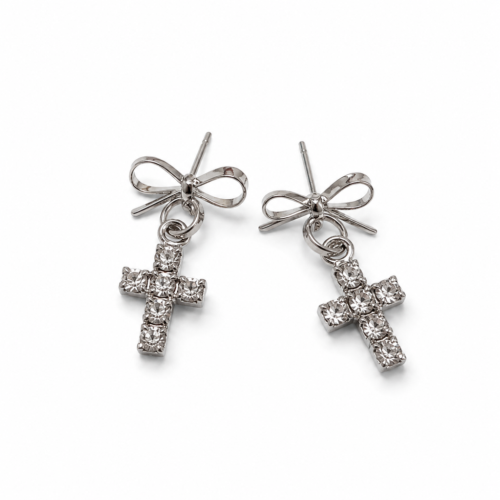 [EARRINGS] Dangly Cross Earrings | Cute Handmade Jewelry | Handmade Kawaii Gift