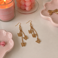 [EARRINGS] Dangling Butterflies Earrings | Cute Handmade Jewelry | Handmade Kawaii Gift