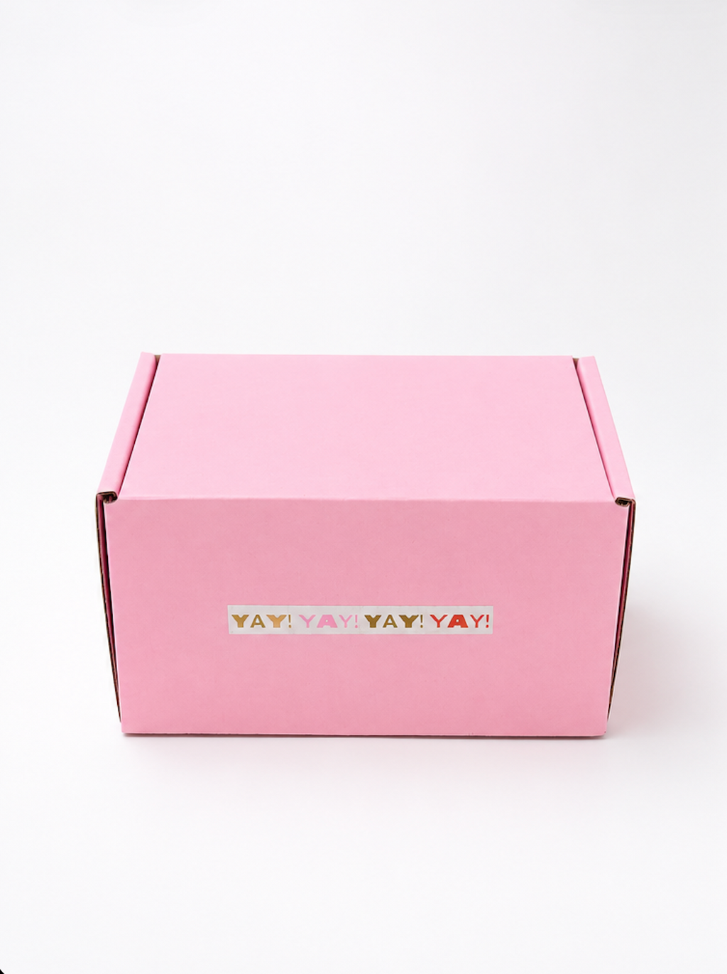 Pink YAY packaging box