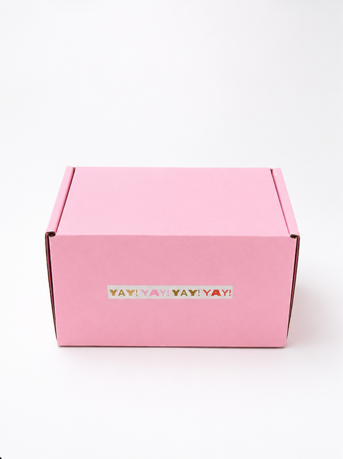 Pink YAY packaging box