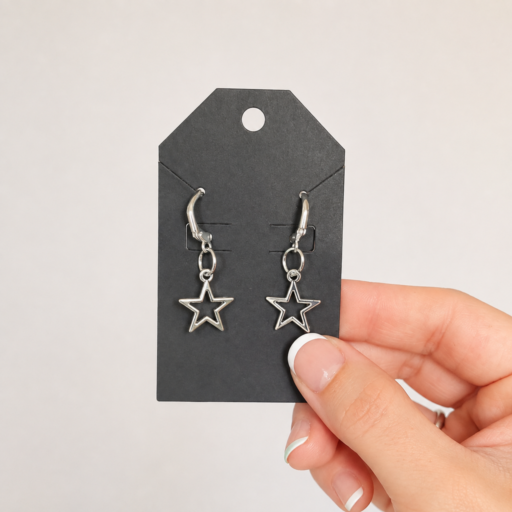 [EARRINGS] Star Hugger Earrings | Cute Handmade Jewelry | Handmade Kawaii Gift