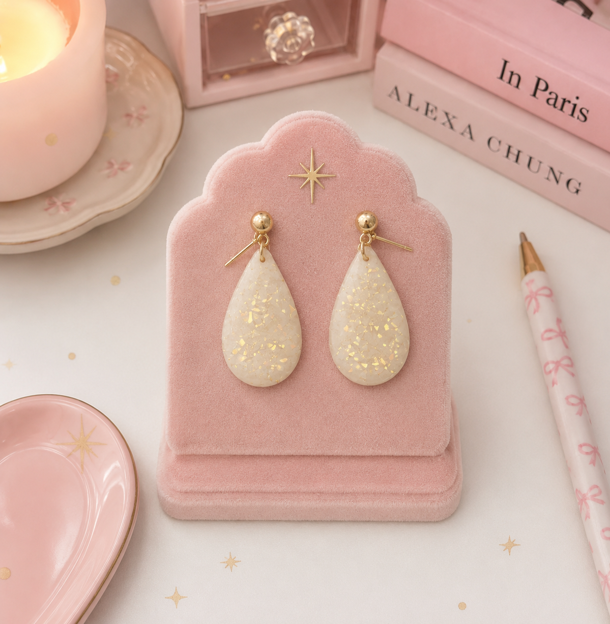 Opalescent Teardrop Earrings